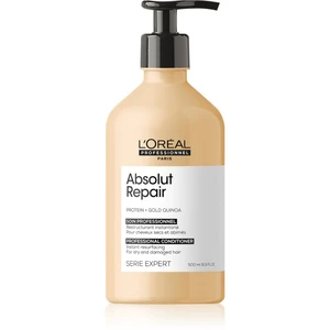 L’Oréal Professionnel Serie Expert Absolut Repair Gold Quinoa + Protein hĺbkovo regeneračný kondicionér pre suché a poškodené vlasy 500 ml