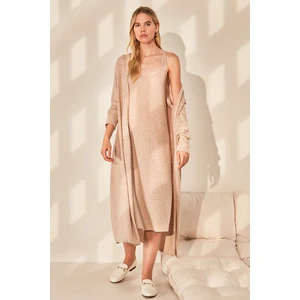 Trendyol Beige Soft Knitted 2-częściowy garnitur