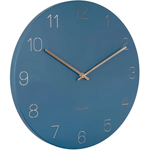 KARLSSON Nástenné hodiny Charm – modrá