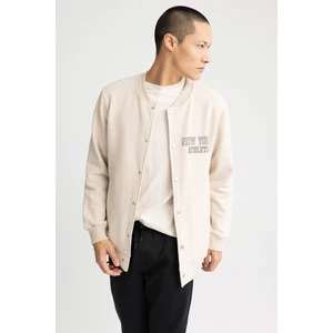 DEFACTO Regular Fit College Collar Bomber Cardigan