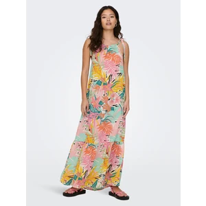 Green-pink Women's Floral Maxi-Dress JDY Daisy - Ladies