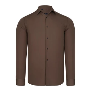 G726 DEWBERRY MEN'S SHIRT-COFFEE