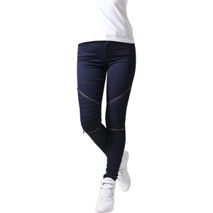 Women's Stretch Biker Pants Dark Denim