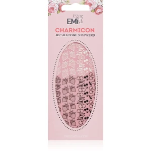 emi Charmicon Berries Black/White nálepky na nehty 3D #44 1 ks