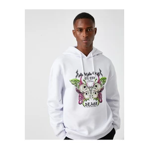 Koton Printed Oversized Sweatshirt with Shark