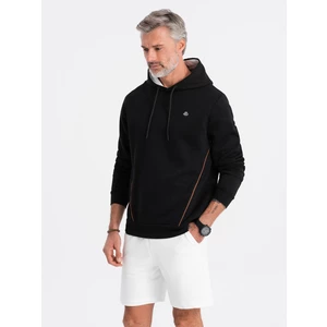 Ombre Men's hoodie with zippered pocket - black