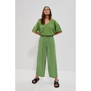 Viscose pants with wide legs