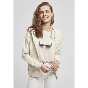 Ladies Organic Terry Zip Hoody Whitesand