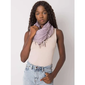 Women's light purple scarf with fringes