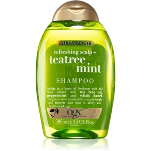 OGX Teatree Mint Extra Strenght osvěžující šampon 385 ml