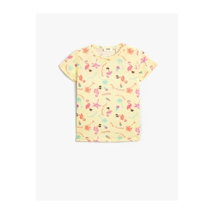 Koton T-Shirt - Yellow - Regular fit