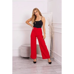 Wide leg trousers red