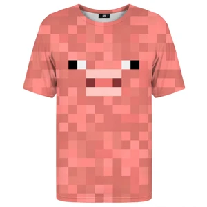 Mr. GUGU & Miss GO Unisex's Pixel Pig T-Shirt Tsh2355