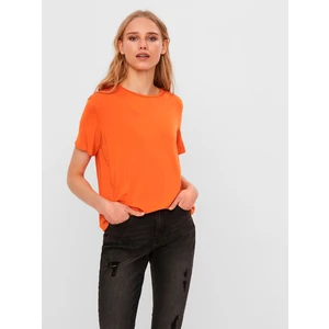 Orange T-Shirt AWARE by VERO MODA Ava - Women