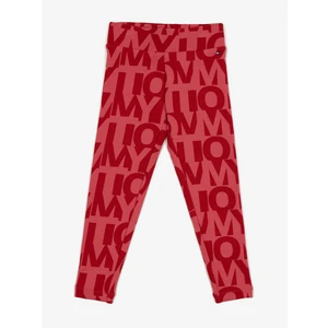 Red Girly Patterned Leggings Tommy Hilfiger - Girls