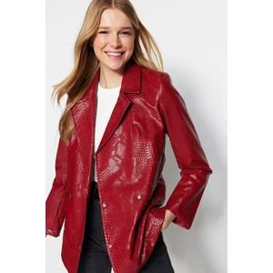 Trendyol Jacket - Burgundy - Oversize