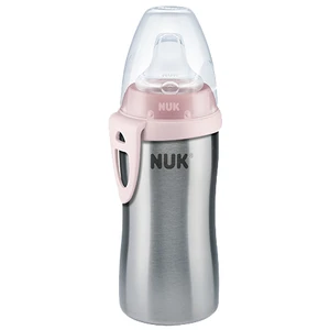 NUK Active Cup Stainless Steel detská fľaša Rose 215 ml