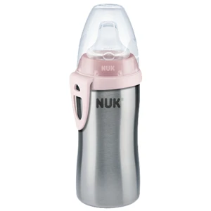 NUK Active Cup Stainless Steel detská fľaša Rose 215 ml