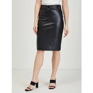 Black Women's Pencil Leatherette Skirt ORSAY - Ladies