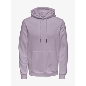 Light purple Mens Basic Hoodie ONLY & SONS Ceres - Men