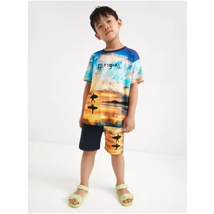 Orange and blue boys patterned T-Shirt Desigual Melon - Boys