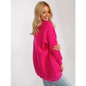 Women's Fuchsia Basic Hoodless Hoodie