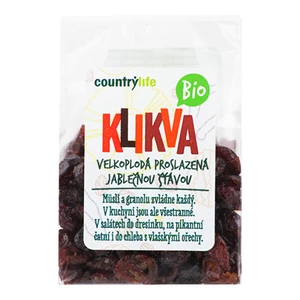 Country Life Kľukva veľkoplodá Zavárané jablkovou šťavou BIO 100 g