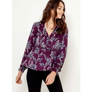 Purple Flowered Blouse CAMAIEU - Women