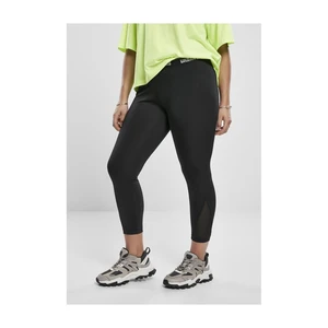 Ladies Tech Mesh Pedal Pusher Leggings Black