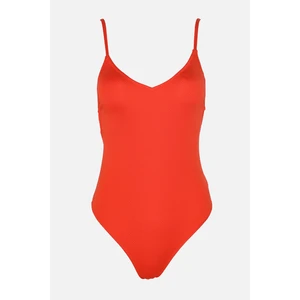 Trendyol Coral Textured Swimsuit