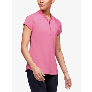 Under Armour Zinger Zip Polo Dámské funkční triko 1355496-691 Lipstick S