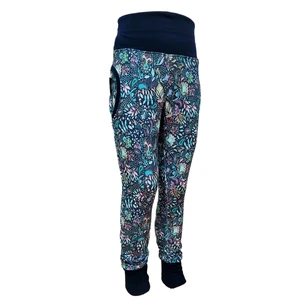 Girls' sweatpants MIA - tm. blue - flowers