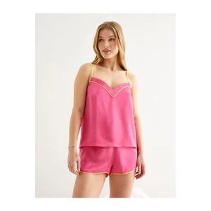 Koton Pajama Top - Pink - Plain