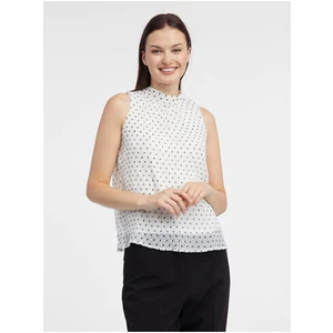 Orsay White Lady's polka Dot Blouse - Women