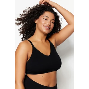 Trendyol Curve Black Capless Strap Seamless Bralette Bra