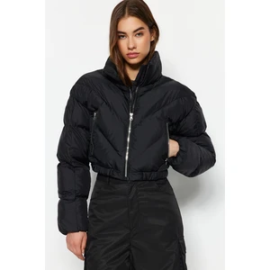 Trendyol Black Water-repellent Crop Inflatable Coat