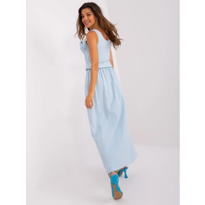 Light blue wrap dress