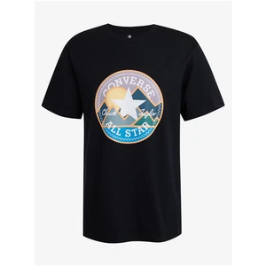 Black Mens T-Shirt Converse Coastal Remix - Men