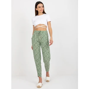 Light green summer floral pants SUBLEVEL