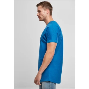 Long Shaped Turnup Sports Blue T-Shirt