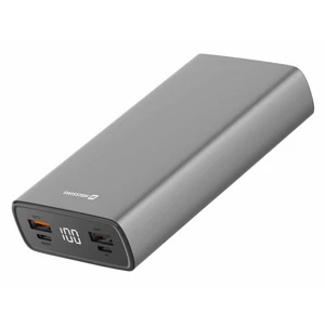 Power Banka Swissten Aluminium 20000 mAh 20W Power Delivery, šedá