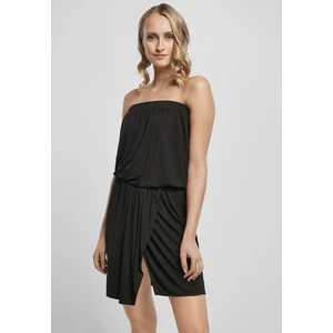 Women's short bandeau dress made of viscose black