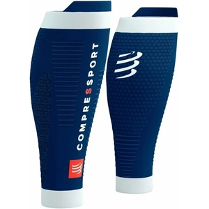 Compressport R2 3.0 Blue/White T3 Bežecké návleky na lýtka