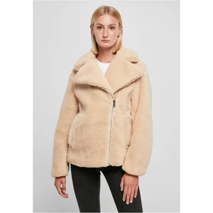 Women's Sherpa Biker Union Jacket Beige