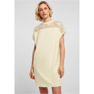 Women's dress with yellow lace