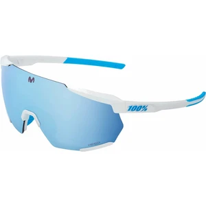 100% Racetrap 3.0 Movistar Team White/HiPER Blue Multilayer Mirror Lens Cyklistické brýle