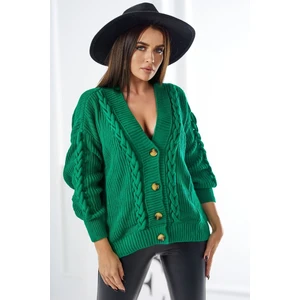 Sweater with buttons light green