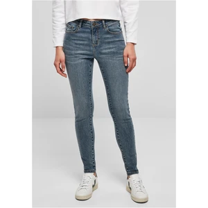 Dámské Skinny Jeans se středním pasem - modré