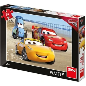 Dino Cars 3 Na pláži puzzle 24 dielikov