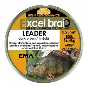 Sema splétaná šňůra leader hnědá-průměr 40 lb / nosnost 18,2 kg / návin 300 m